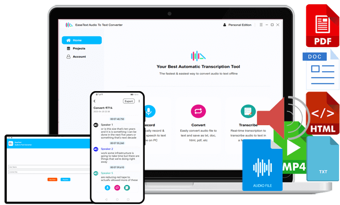 EaseText Audio To Text Converter Free Download To Try